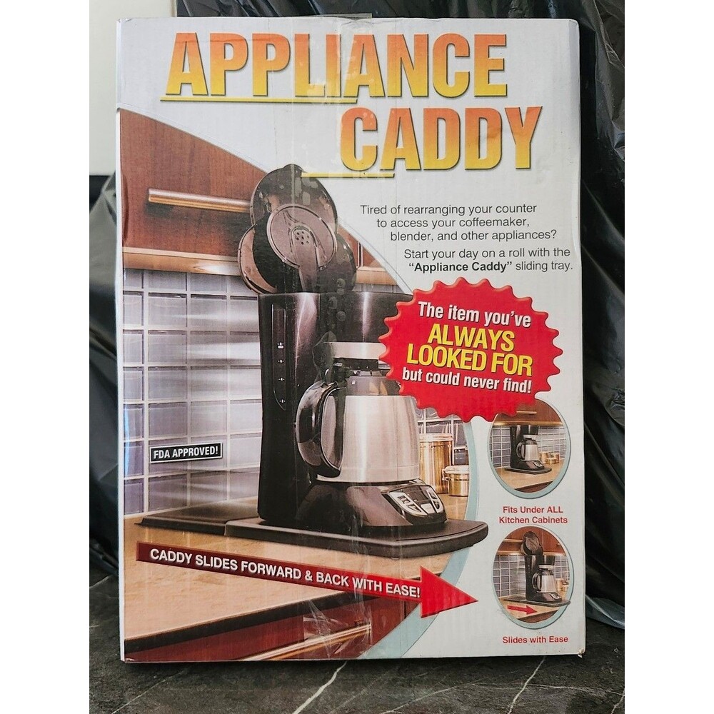 Appliance Caddy Counter Top Storage with Sliding Tray